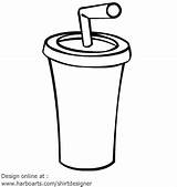 Cup Straw Soda Clipart Clip Vector Cliparts Clipartbest Clipground Library Vectorified sketch template
