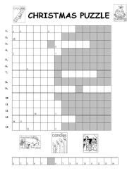 english worksheets christmas puzzle