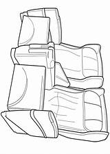 Airplane Seats Coloring sketch template