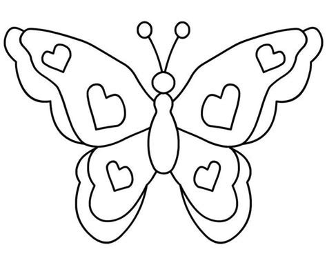 simple butterfly coloring pages