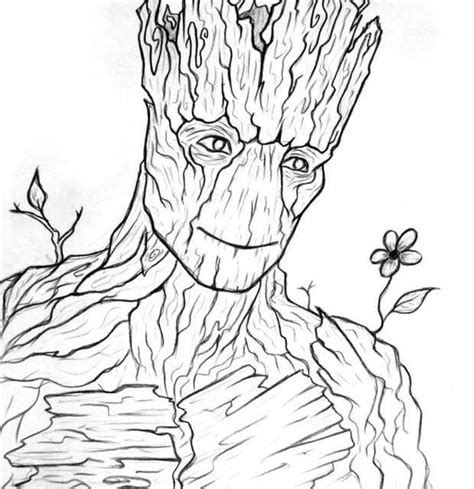 coloring pages coloring pages groot printable  kids adults