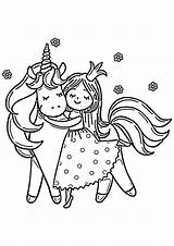 Fairies Unicorns Fairytale sketch template
