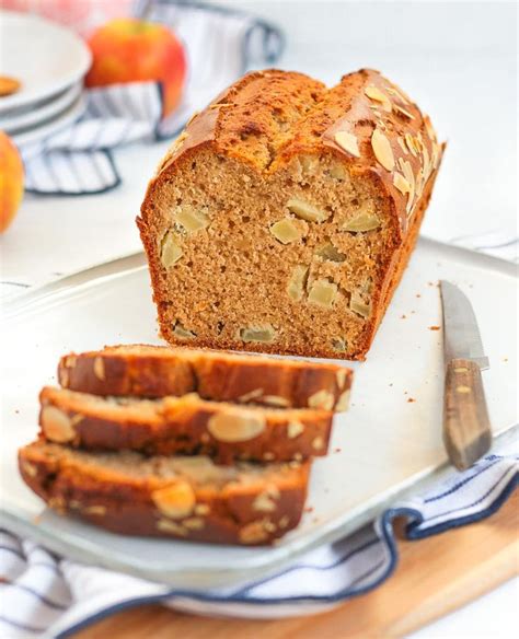 This Easy Apple Loaf Cake With Applesauce And Chunks Of