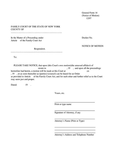 write  motion  court template fill  printable