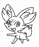 Fennekin Getcolorings sketch template