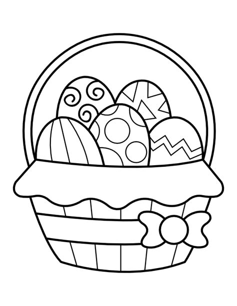 printable easter basket coloring page  easter coloring pages
