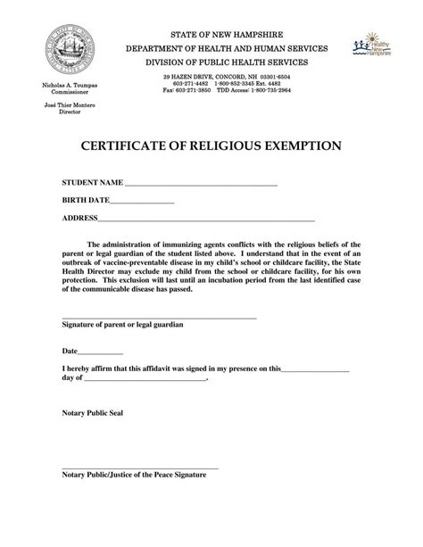 religious exemption letters  employees printable