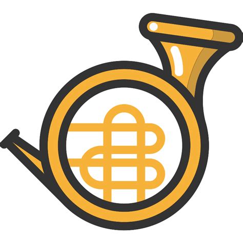 french horn vector svg icon svg repo