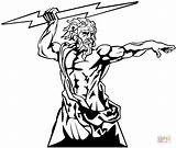 Coloring Zeus God Pages Olympia Drawing Printable sketch template