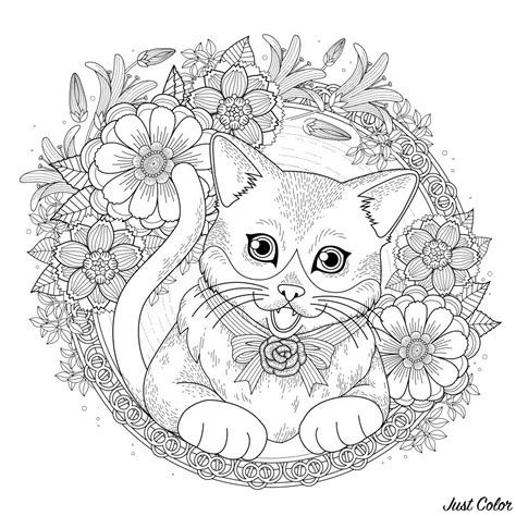 adorable kitty coloring page cats adult coloring pages