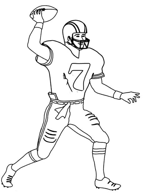 peyton manning football coloring pages sketch coloring page