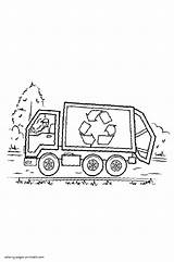 Truck Coloring Pages Printable Recycling Cars Boys Dump sketch template