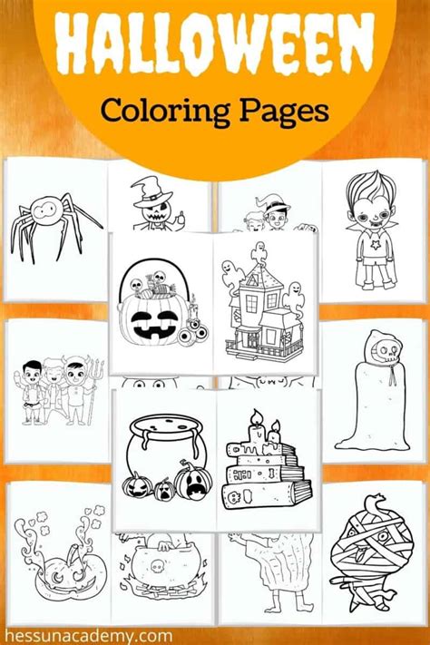 halloween coloring pages  pages hess  academy