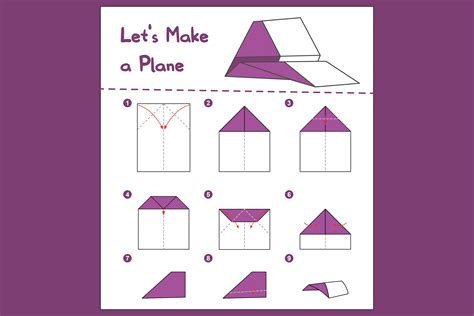 paper airplane folding instructions graphic  tradartstudio creative