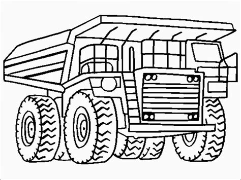 printable dump truck coloring pages
