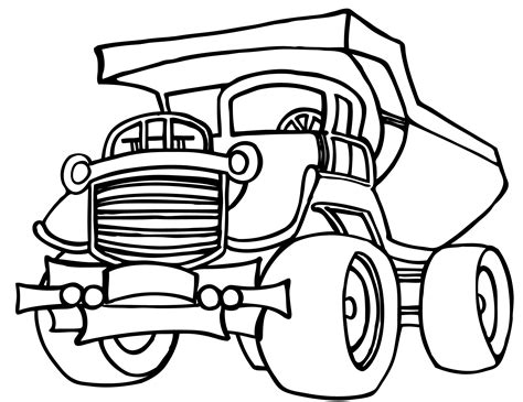 lorry colouring pages clipart