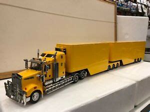kenworth  model truck prime mover ab trailer set  yellow