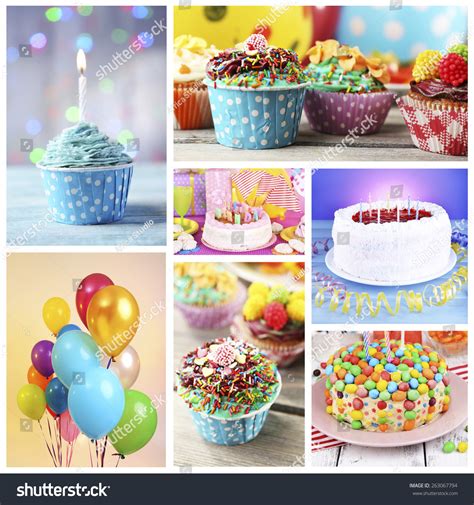 happy birthday collage stock photo  shutterstock