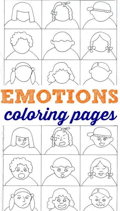 emotions coloring pages  kids  feelings feelings learning