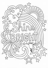 Coloring Pages Positive Colouring Quote Kids Printable Adult Sheet Inspirational Cute Girls Print Book Children Choose Board Girl sketch template
