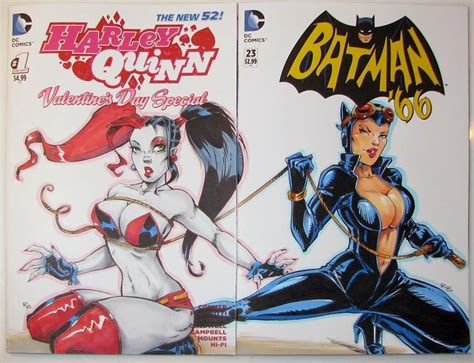 Harley Quinn Vs Catwoman Blank Sketch Cover By Rb White