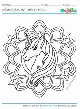 Unicornio Mandalas Unicornios Mandala Imprimir sketch template