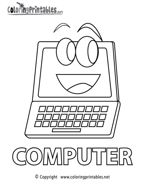 computer coloring page   educational coloring printable