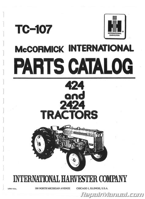 international harvester   tractor parts manual