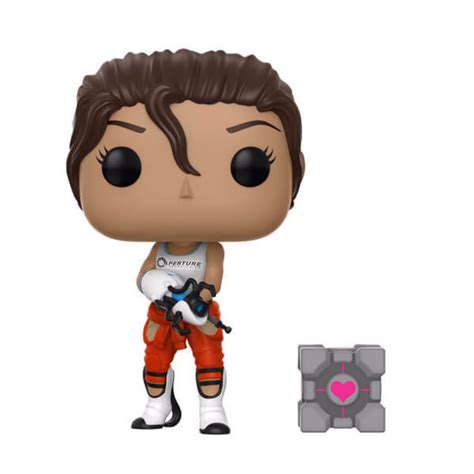 Chell With Companion Cube Pop Vinyl Figure At Mighty Ape Nz