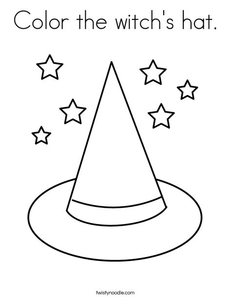 color  witchs hat coloring page twisty noodle
