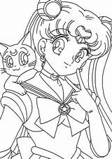 Moon Sailor Coloring Pages Easy Print Printable Choose Board Luna sketch template