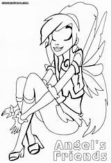 Friends Angels Coloring Pages Colorings sketch template