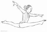Gymnastics Gabby Douglas sketch template