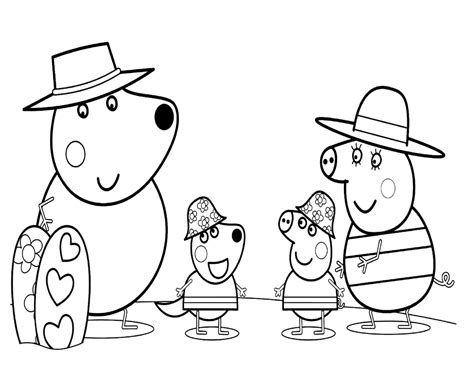 peppa pig coloring pages etsy