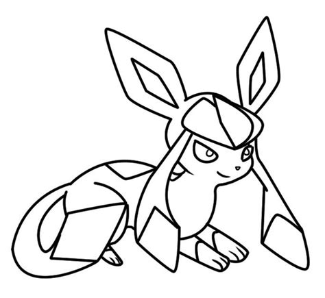 glaceon eevee evolutions coloring pages pokemon coloring pages