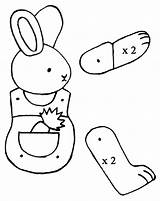 Puppet Coloring Bunny Comment First sketch template