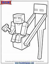 Coloring Pages Enderman Minecraft Hoe Wither Hmcoloringpages sketch template