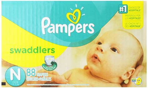 pampers swaddlers newborn diapers size   lb  count pampers swaddlers baby newborn