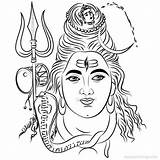 Shiva Hindu Lord sketch template