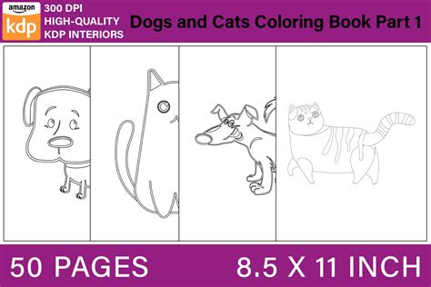dogs  cats coloring book part  graphic  breakingdots creative