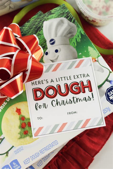 extra dough  christmas  printable gift tag baking