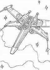Wars Star Coloring Pages Printable Wing Ship Fighter Kids Print Coloring4free War Color Sheet Sheets Book Fun Drawing Colouring Will sketch template