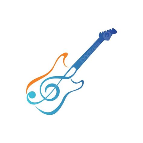 modern guitar  logo template   pngtree