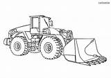 Bagger Malvorlage Excavator Loader Ausmalen Schaufelbagger Ausmalbild Schwerer Fahrzeuge Kostenlose Zeichnen Raupenbagger Backhoe sketch template