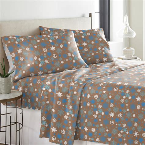 pointehaven solid  print cotton heavyweight flannel bed sheet set