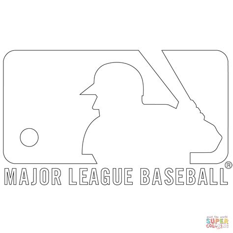 mlb logo coloring page  printable coloring pages