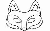 Mask Animal Fox Printable Masks Template Coloring Pages Templates Mr Fantastic Drawing Colouring Face Kids Clipart Cartoon Print Diy Week sketch template