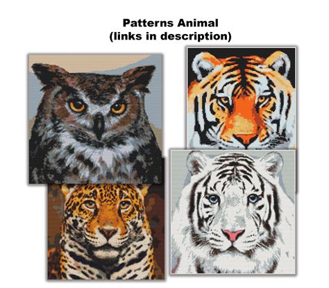 tiger cross stitch pattern animal cross stitch pattern  etsy