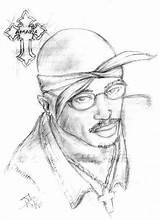2pac Tupac Shakur Pages Pac Aka Colouring Deviantart Template Sketch sketch template