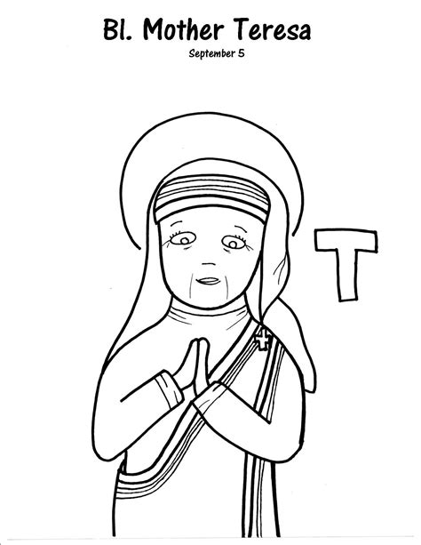 blessed mother teresa mother teresa coloring pages saint